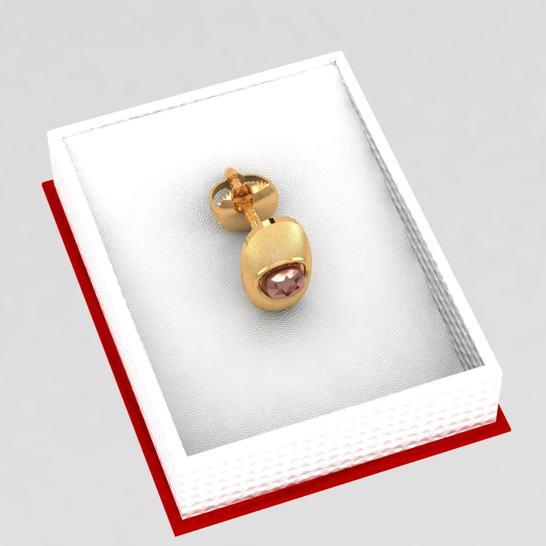 22KT (916) Yellow Gold Minimalist Eterknight Collection Stud Earring For Men - Image 4
