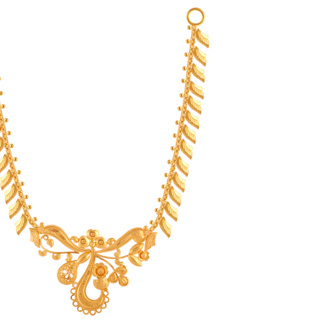 22KT (916) Yellow Gold Necklace For Women - Image 3
