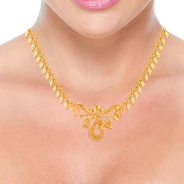 22KT (916) Yellow Gold Necklace For Women - Image 4