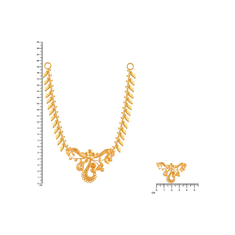 22KT (916) Yellow Gold Necklace For Women - Image 5