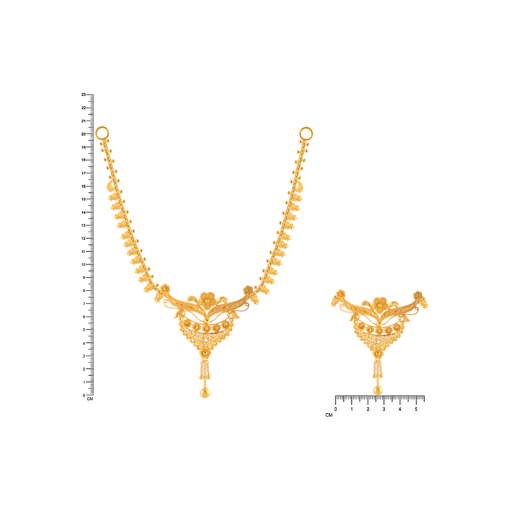22KT (916) Yellow Gold Necklace For Women - Image 5