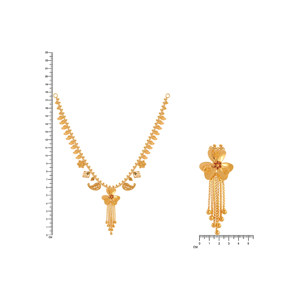 22KT (916) Yellow Gold Necklace For Women - Image 5