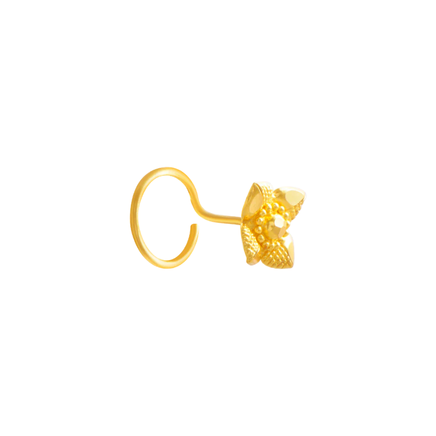 22KT (916) Yellow Gold Nose Ring - Image 2