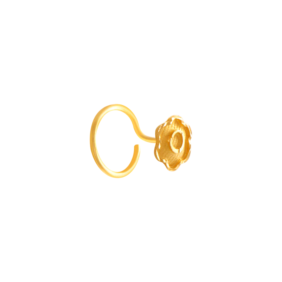 22KT (916) Yellow Gold Nose Ring - Image 2