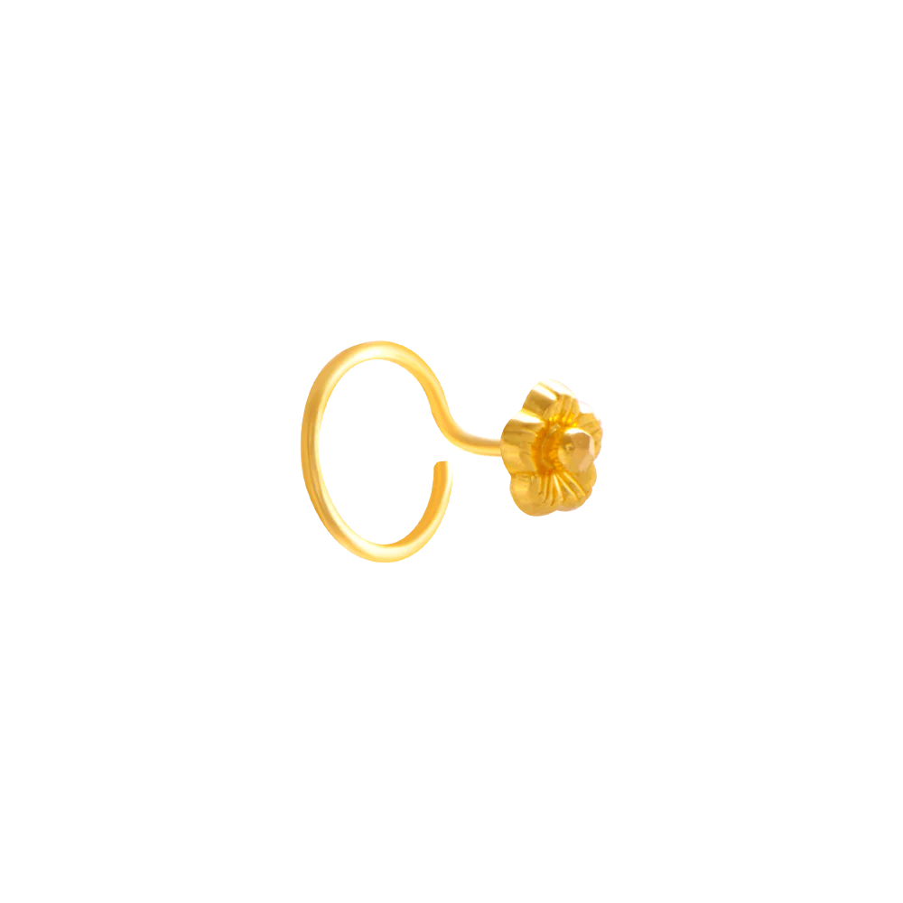 22KT (916) Yellow Gold Nose Ring - Image 2