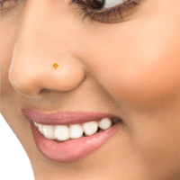 22KT (916) Yellow Gold Nose Ring - Image 4