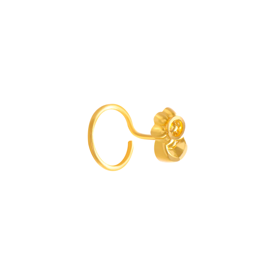 22KT (916) Yellow Gold Nose Ring - Image 2