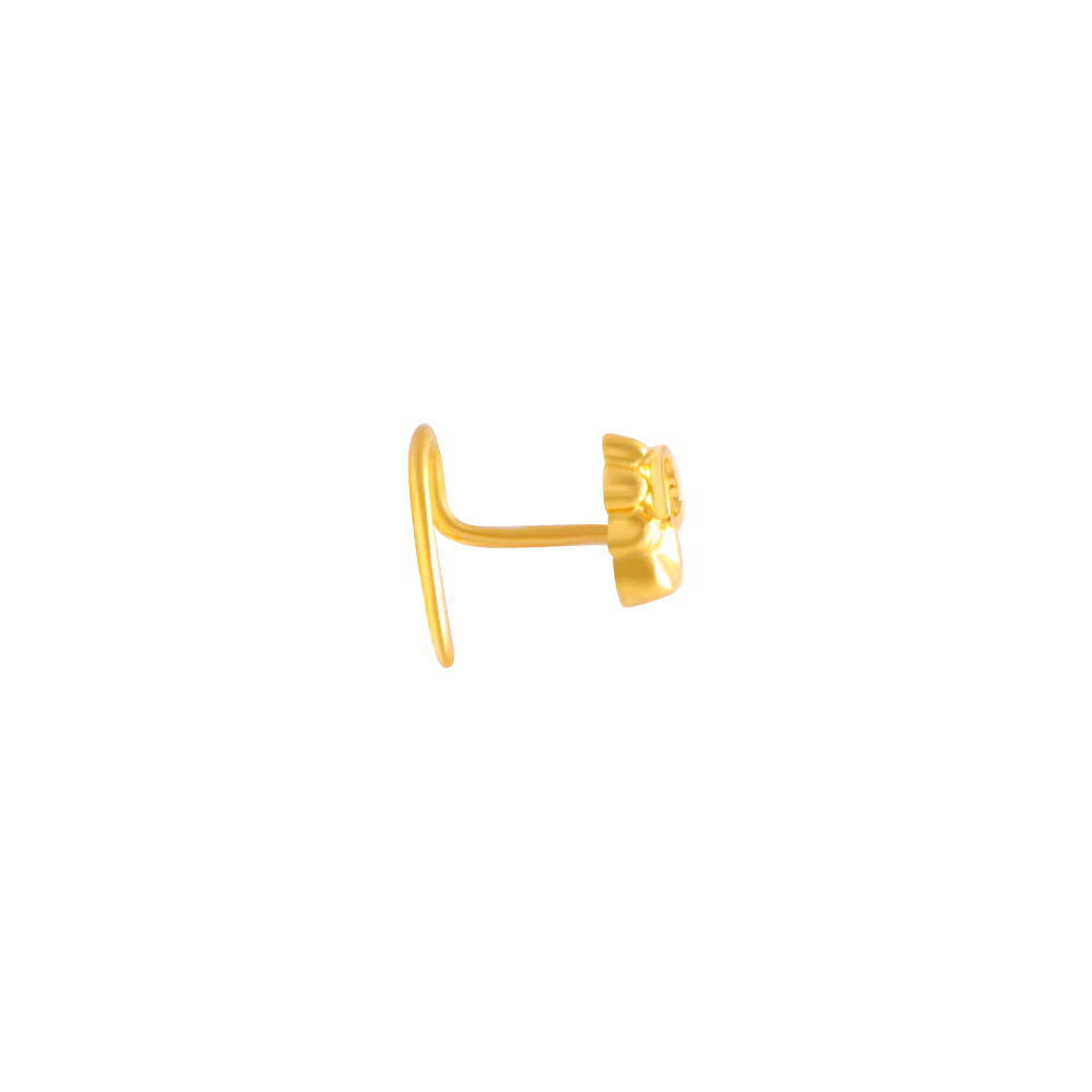 22KT (916) Yellow Gold Nose Ring - Image 3