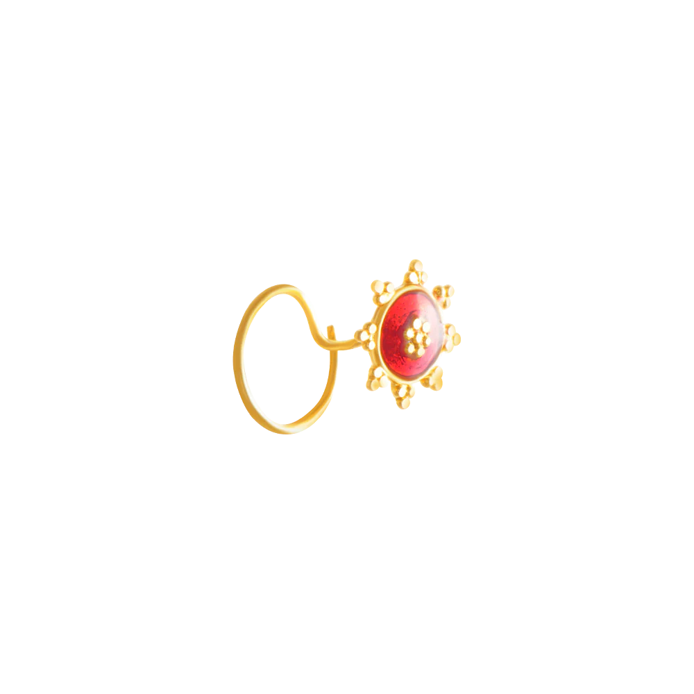 22KT (916) Yellow Gold Nose Ring - Image 2