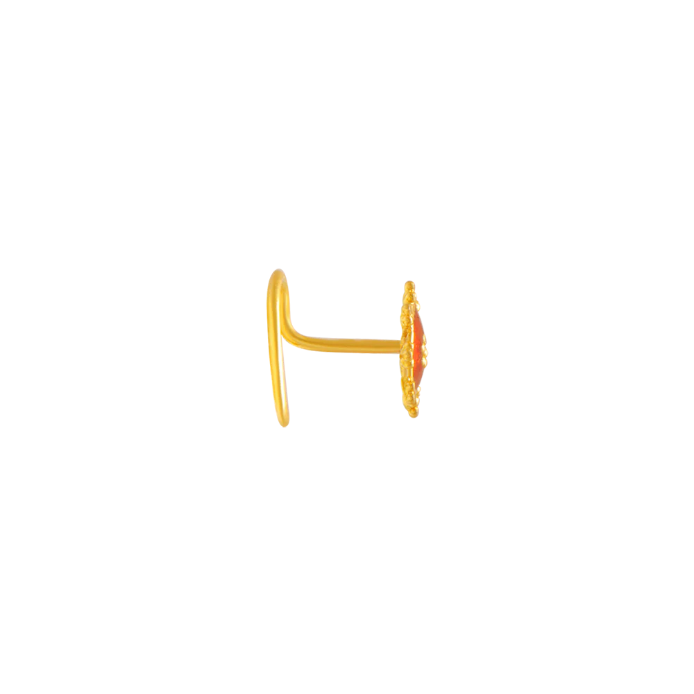 22KT (916) Yellow Gold Nose Ring - Image 3