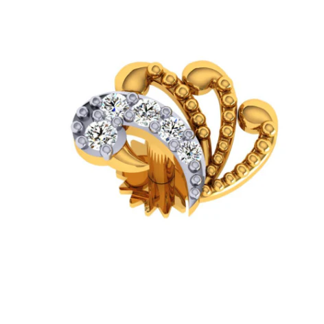 22KT (916) Yellow Gold Nosepin For Women - Image 7