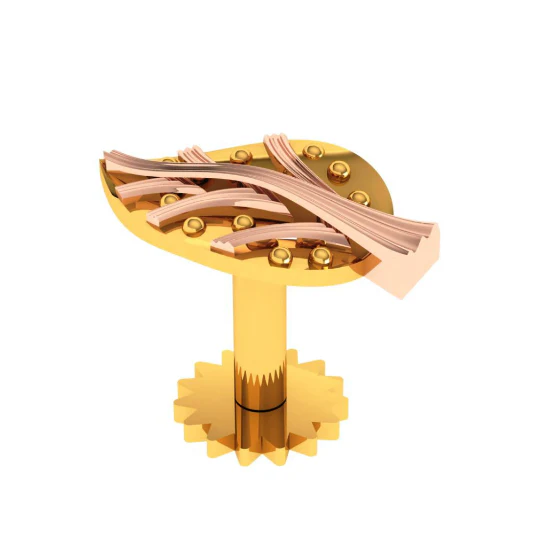 22KT (916) Yellow Gold Nosepin For Women - Image 6