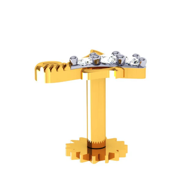 22KT (916) Yellow Gold Nosepin For Women - Image 2