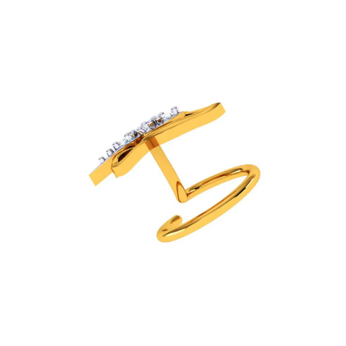 22KT (916) Yellow Gold Nosepin For Women - Image 8