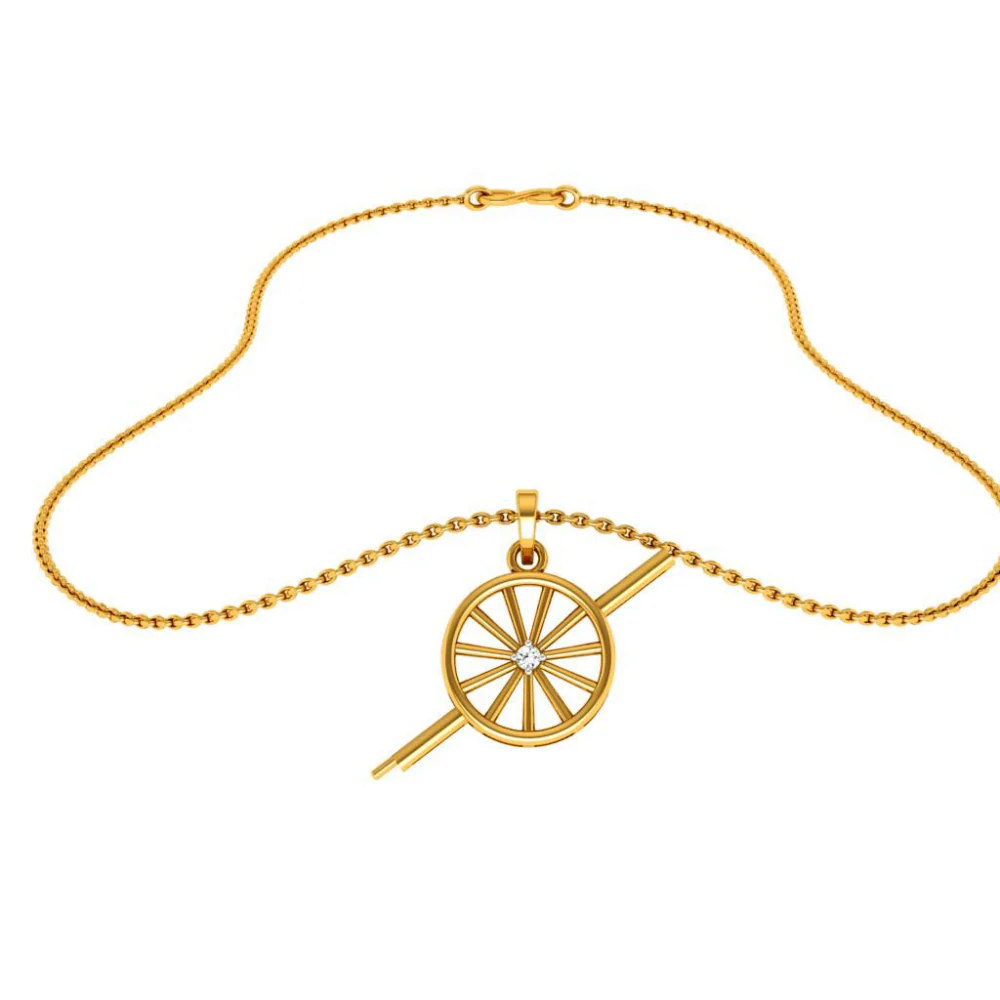 22KT (916) Yellow Gold Pendant For Woman - Image 5