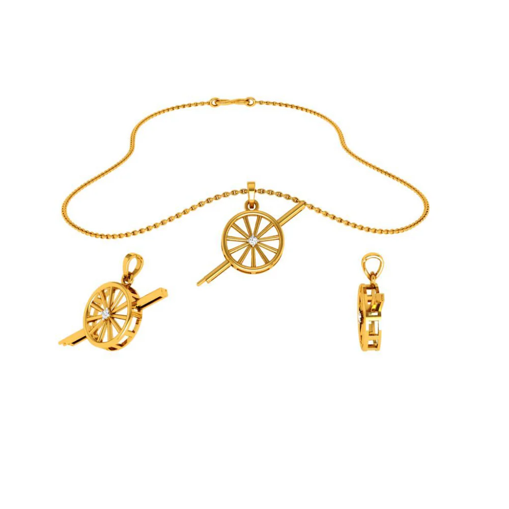 22KT (916) Yellow Gold Pendant For Woman - Image 6
