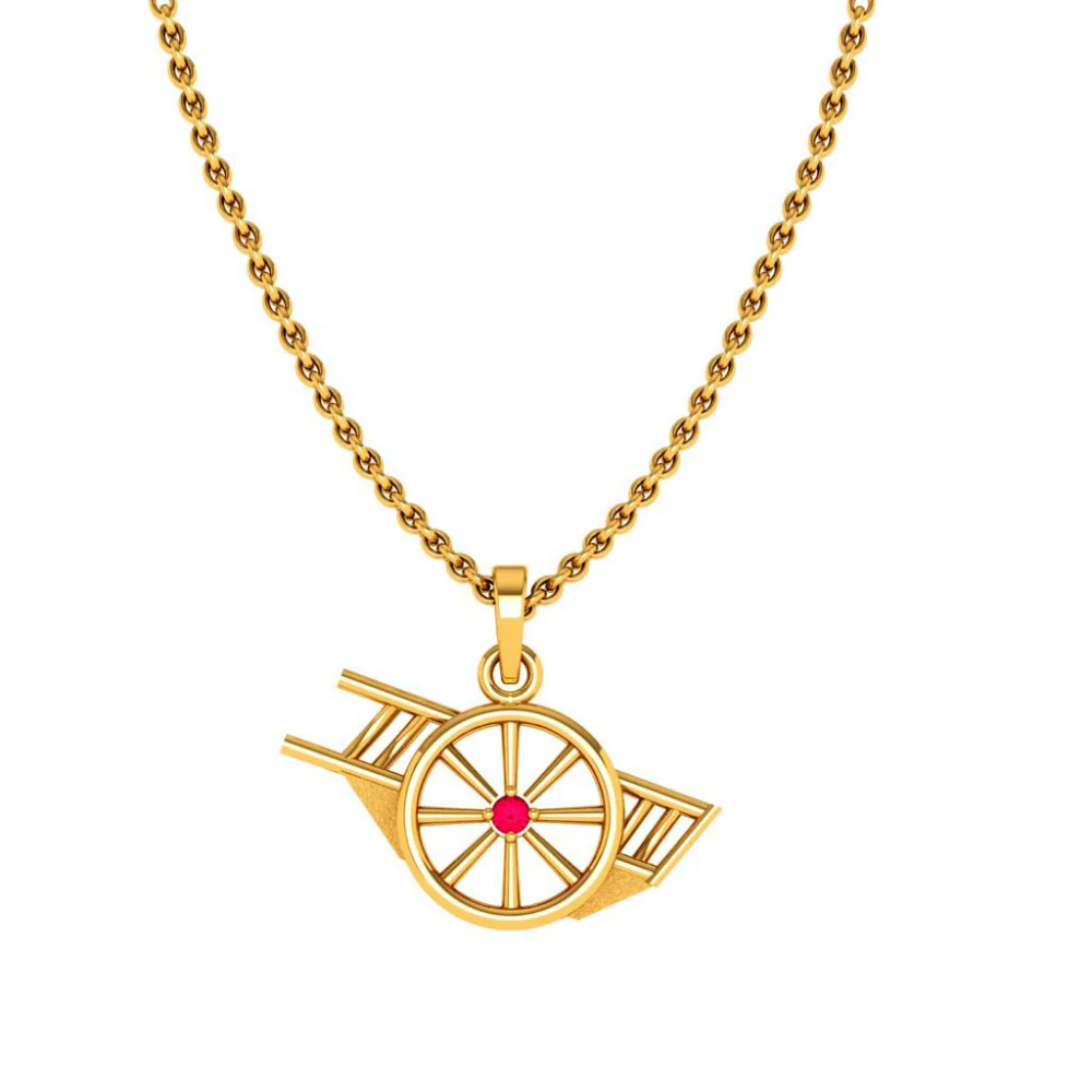 22KT (916) Yellow Gold Pendant For Woman - Image 3