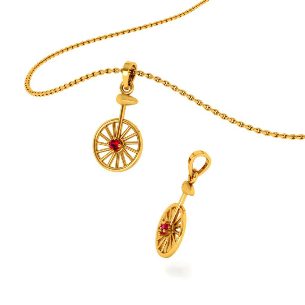 22KT (916) Yellow Gold Pendant For Woman - Image 8