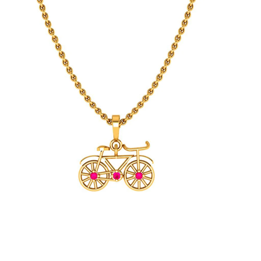 22KT (916) Yellow Gold Pendant For Woman - Image 3