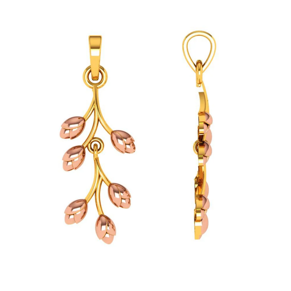 22KT (916) Yellow Gold Pendant For Woman - Image 3