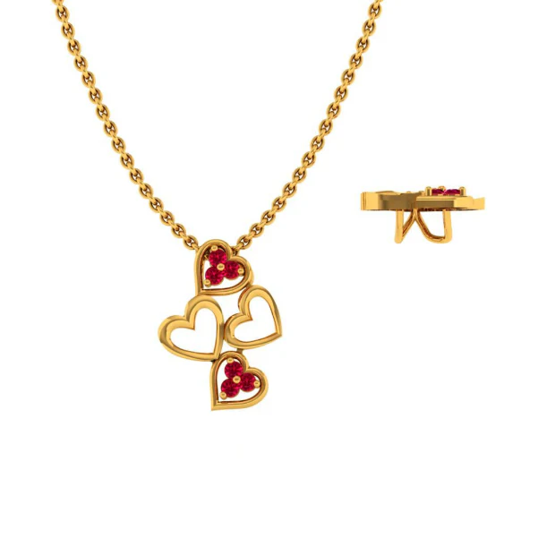 22KT (916) Yellow Gold Pendant For Women - Image 6
