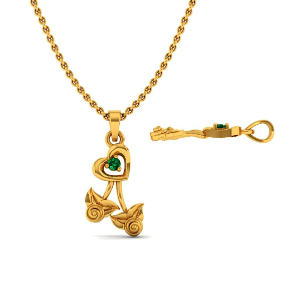 22KT (916) Yellow Gold Pendant For Women - Image 5