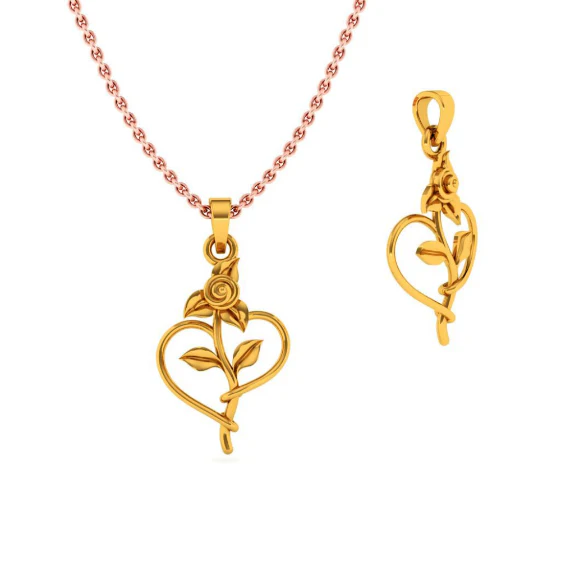 22KT (916) Yellow Gold Pendant For Women - Image 6