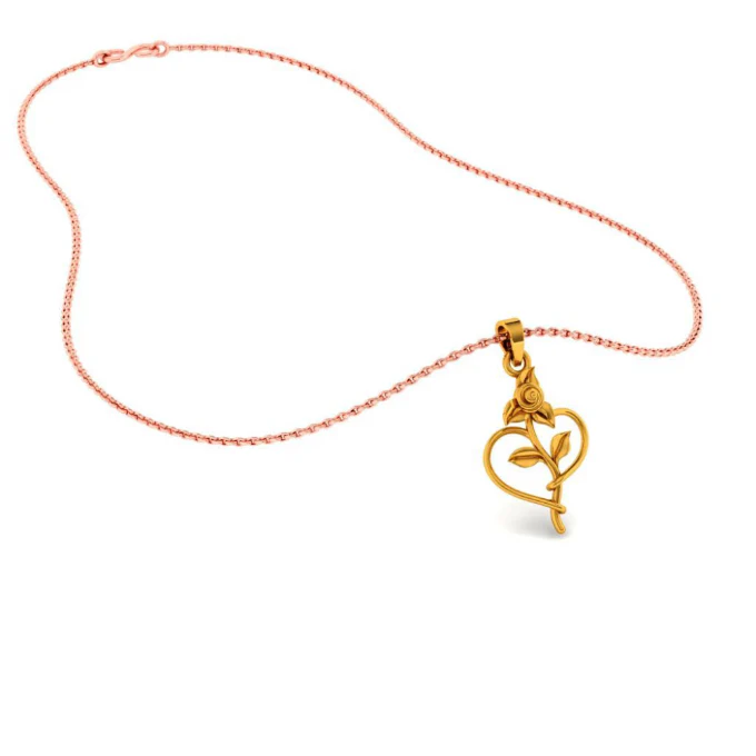 22KT (916) Yellow Gold Pendant For Women - Image 8