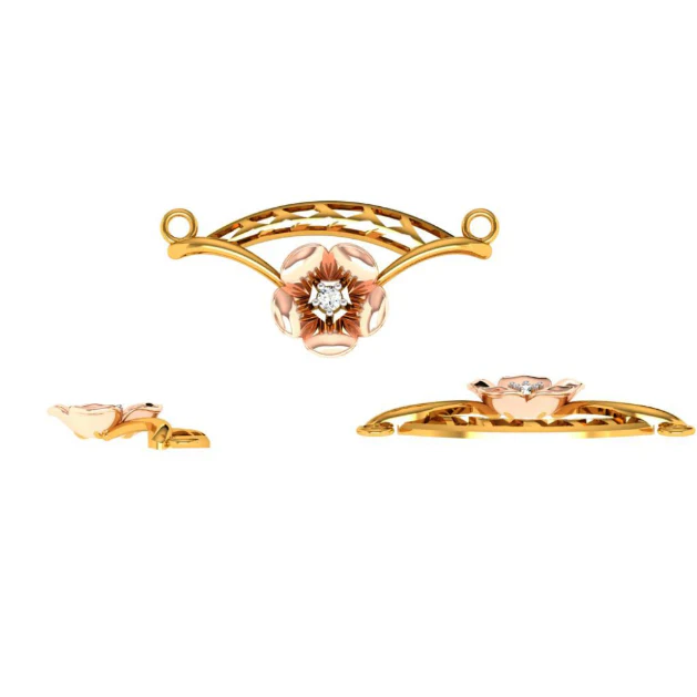 22KT (916) Yellow Gold Pendant For Women - Image 2