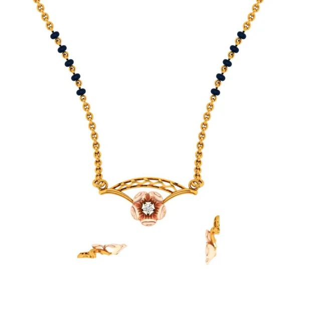 22KT (916) Yellow Gold Pendant For Women - Image 4