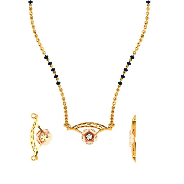 22KT (916) Yellow Gold Pendant For Women - Image 5