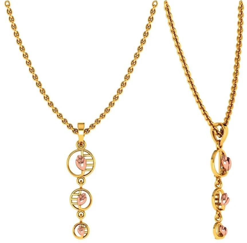 22KT (916) Yellow Gold Pendant For Women - Image 6
