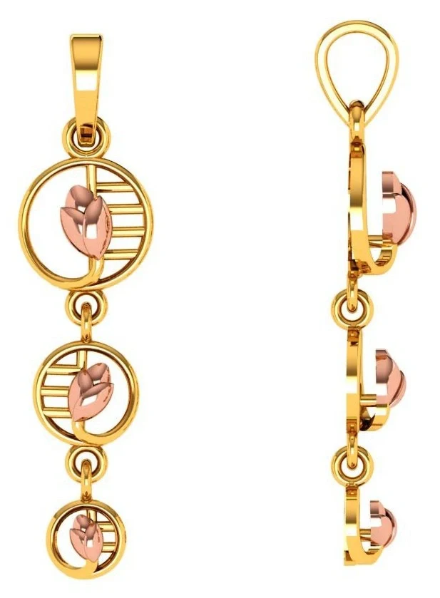 22KT (916) Yellow Gold Pendant For Women - Image 7