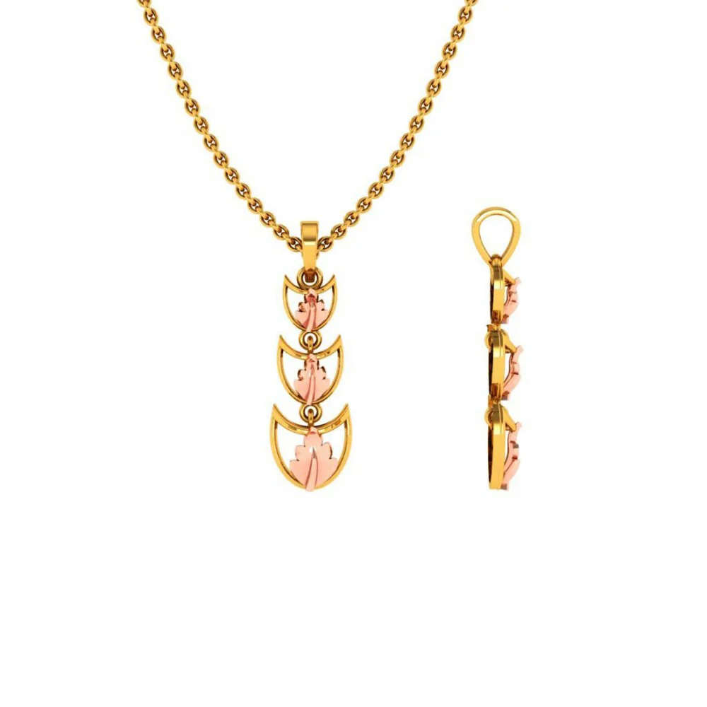22KT (916) Yellow Gold Pendant For Women - Image 6