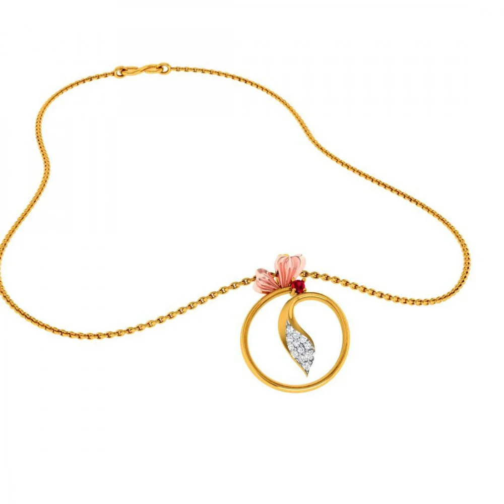 22KT (916) Yellow Gold Pendant For Women - Image 3