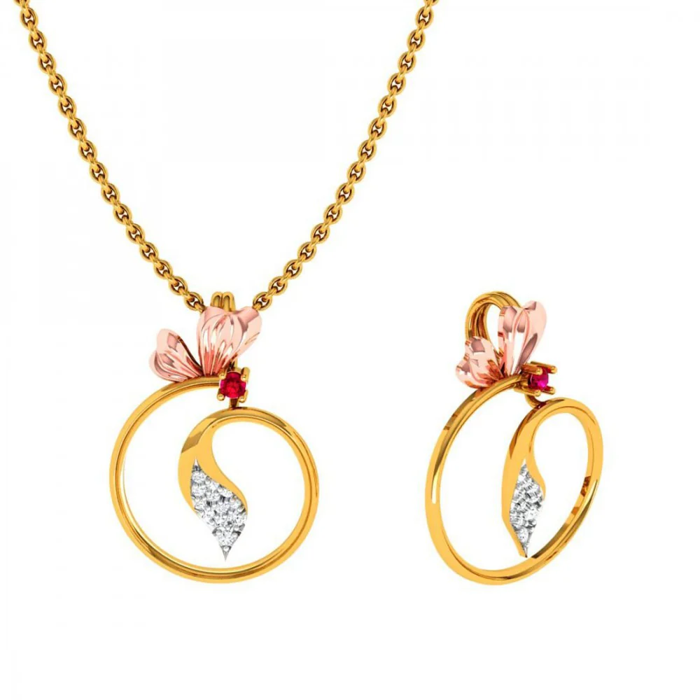 22KT (916) Yellow Gold Pendant For Women - Image 6