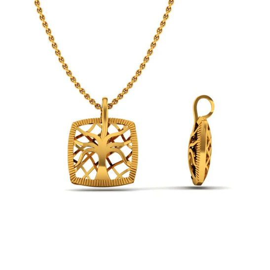 22KT (916) Yellow Gold Pendant For Women - Image 4