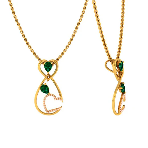 22KT (916) Yellow Gold Pendant For Women - Image 3