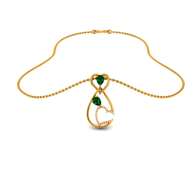 22KT (916) Yellow Gold Pendant For Women - Image 6