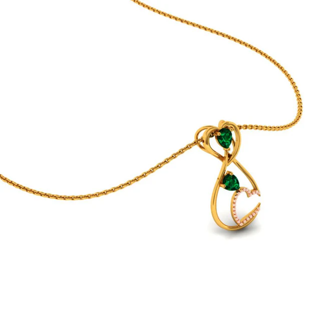 22KT (916) Yellow Gold Pendant For Women - Image 7