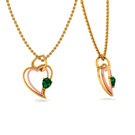 22KT (916) Yellow Gold Pendant For Women - Image 3