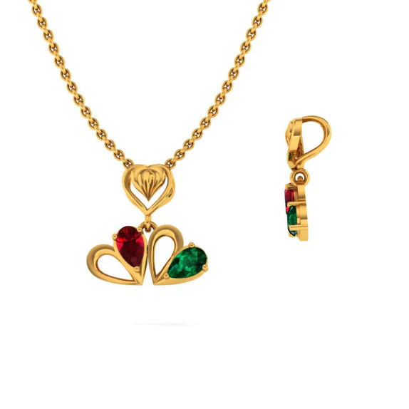 22KT (916) Yellow Gold Pendant For Women - Image 5