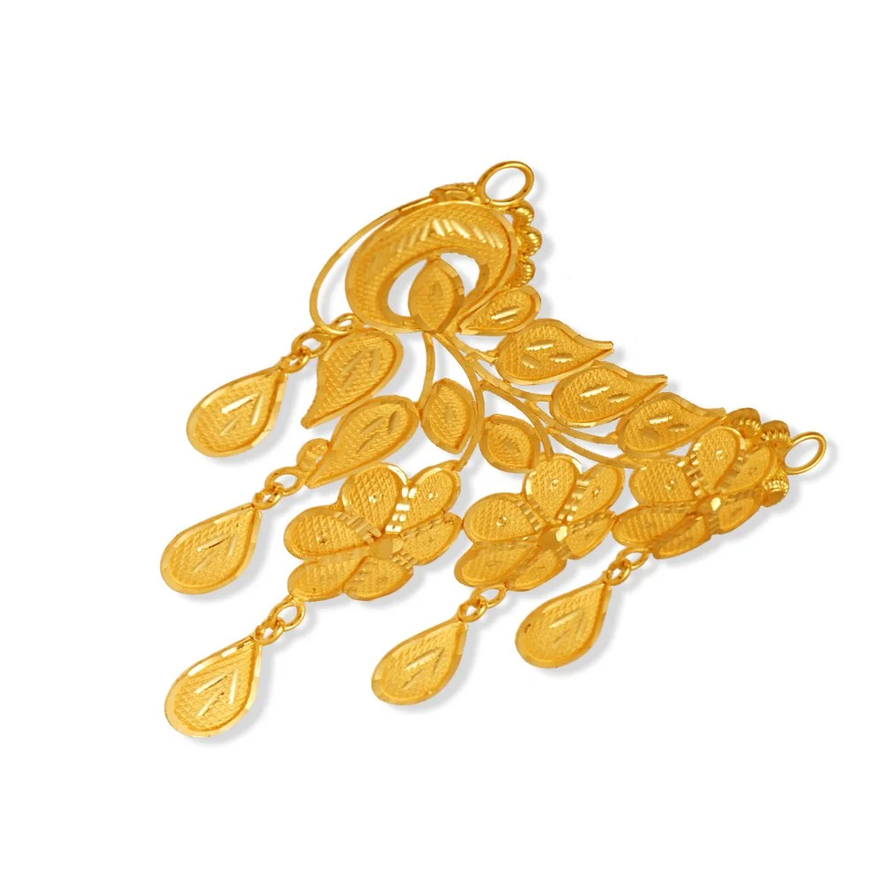 22KT (916) Yellow Gold Pendant (With Tassel) - Image 3