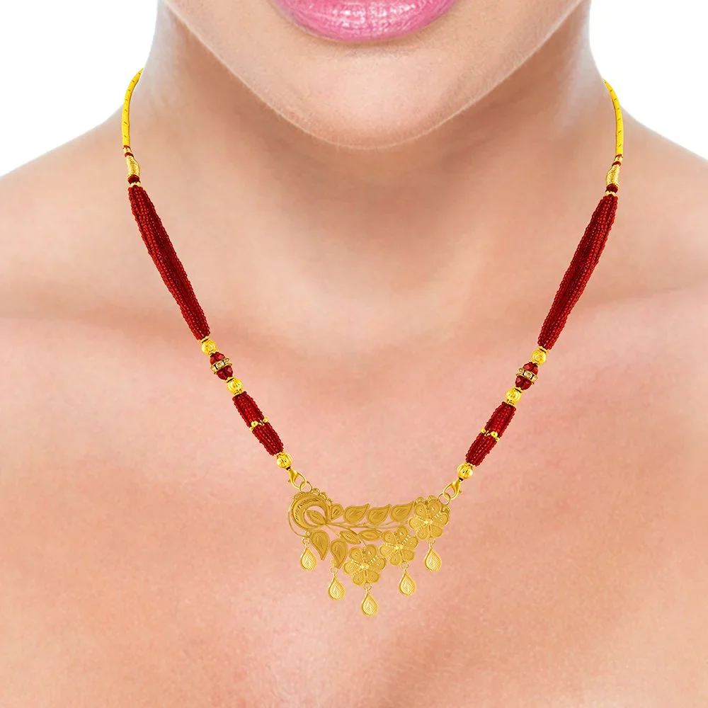 22KT (916) Yellow Gold Pendant (With Tassel) - Image 5