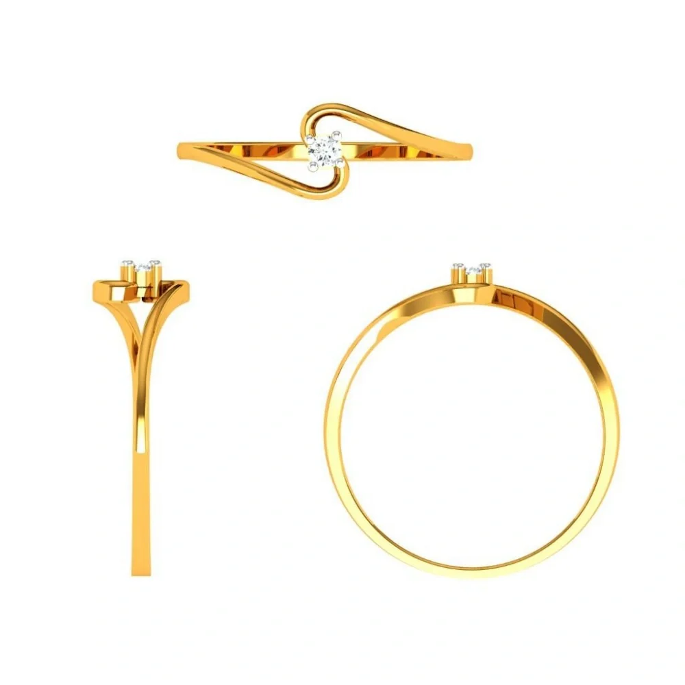 22KT (916) Yellow Gold Ring For Woman - Image 4