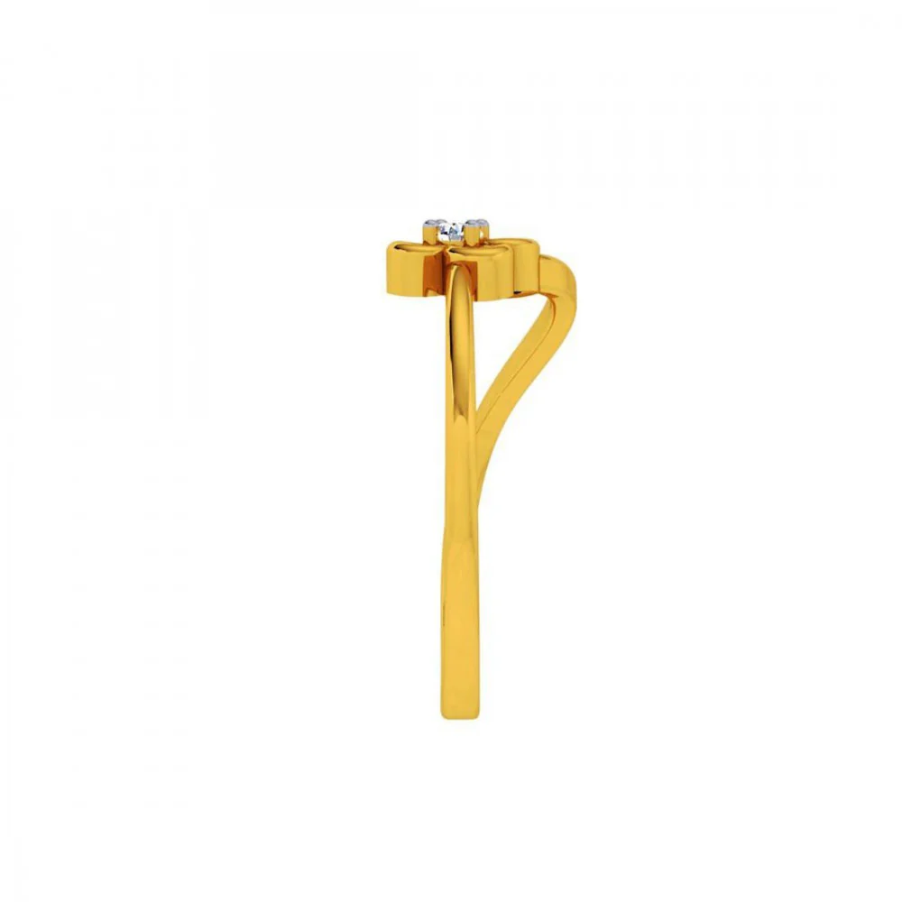 22KT (916) Yellow Gold Ring For Women - Image 4