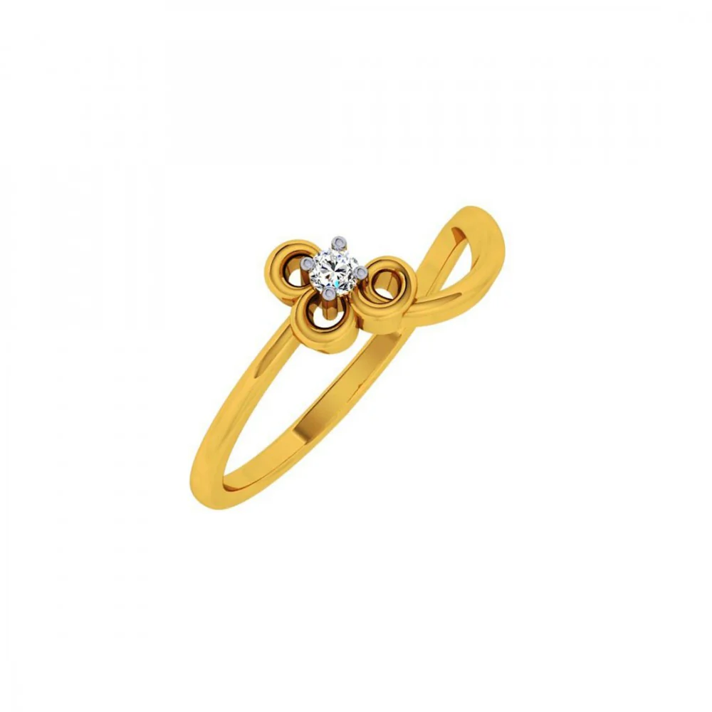 22KT (916) Yellow Gold Ring For Women - Image 5