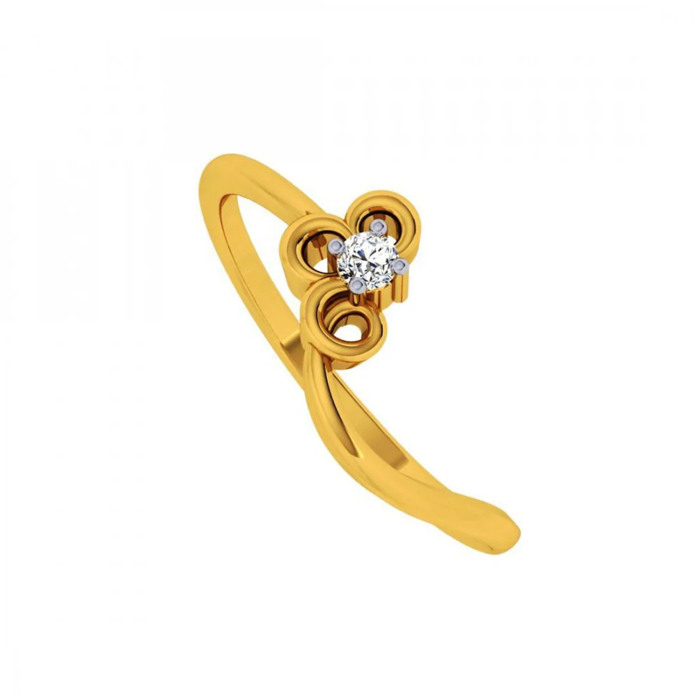 22KT (916) Yellow Gold Ring For Women - Image 6