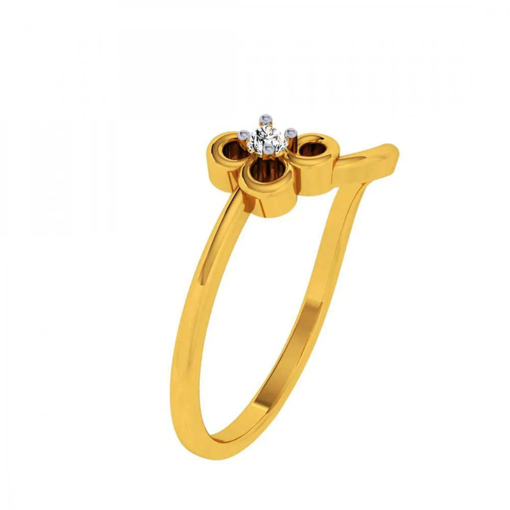 22KT (916) Yellow Gold Ring For Women - Image 7