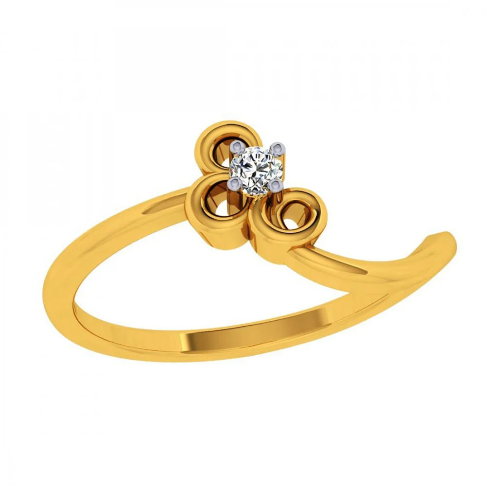 22KT (916) Yellow Gold Ring For Women - Image 8